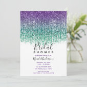 Invitation Fête des mariées de Parties scintillant Turquoise  (Debout devant)