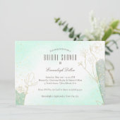 Invitation Fête des mariées de Parties scintillant végétale v (Debout devant)