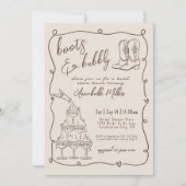 Invitation Fête des mariées de pays pour fille à main (Devant)