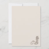 Invitation Fête des mariées de pays pour fille à main (Dos)