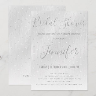Invitation FÊTE DES MARIÉES de peinture en argent SIMPLE