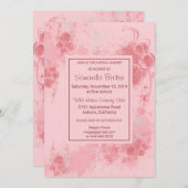 Invitation Fête des mariées de peinture flou chic (Devant / Derrière)