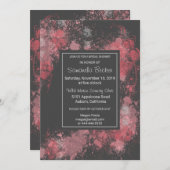 Invitation Fête des mariées de peinture flou chic (Devant / Derrière)