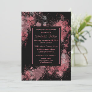 Invitation Fête des mariées de peinture flou chic
