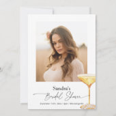 Invitation Fête des mariées de perles et de poursuites Verre  (Dos)