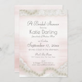 Invitation Fête des mariées de perles et dentelle (Devant / Derrière)