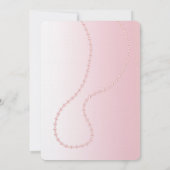 Invitation Fête des mariées de perles roses assez chic (Dos)