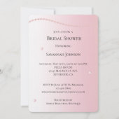 Invitation Fête des mariées de perles roses assez chic (Devant)