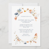 Invitation Fête des mariées de photo florale élégante (Dos)