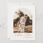 Invitation Fête des mariées de photographie de Boho en laiton (Dos)