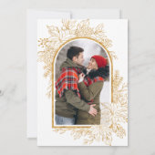 Invitation Fête des mariées de photos florales Red Gold (Dos)