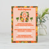 Invitation Fête des mariées de Pickleball de Citrus Tropical (Debout devant)
