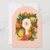 Invitation Fête des mariées de Pickleball de Citrus Tropical (Dos)