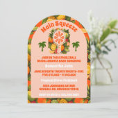 Invitation Fête des mariées de Pickleball de Citrus Tropical (Debout devant)