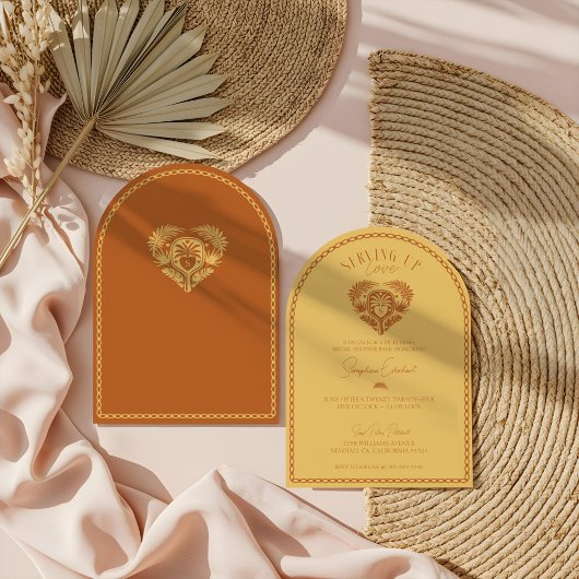 Invitation Fête des mariées de Pickleball Retro Tropical Palm