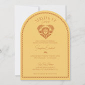 Invitation Fête des mariées de Pickleball Retro Tropical Palm (Devant)