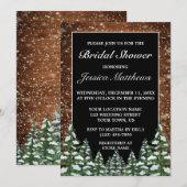 Invitation Fête des mariées de pin de bois et de pin de neige (Devant / Derrière)