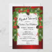 Invitation Fête des mariées de pin de Noël (Devant)