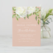 Invitation Fête des mariées de pivoine florale de printemps r (Debout devant)