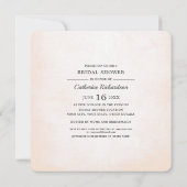 Invitation Fête des mariées de pivoines roses (Dos)