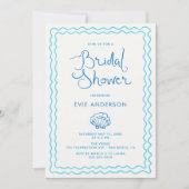 Invitation Fête des mariées de plage à main lunaire (Devant)