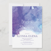 Invitation Fête des mariées de plage bleu violet © (Devant)