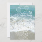 Invitation Fête des mariées de plage de Brunch et Bubbly Sand (Dos)