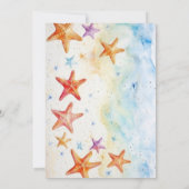 Invitation Fête des mariées de plage de Seashell (Dos)