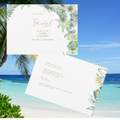 Invitation Fête des mariées de plage de verdure tropicale