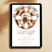 Invitation Fête des mariées de plage Dernier toast sur la côt