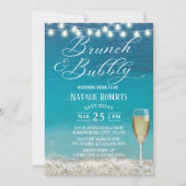 Invitation Fête des mariées de plage d'été Brunch & Bubbly (Devant)