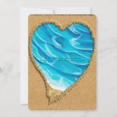 Invitation Fête des mariées de plage et de sable (Dos)