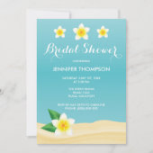 Invitation Fête des mariées de plage frangipani Tropical (Devant)