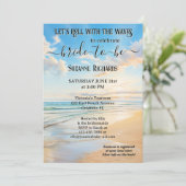 Invitation Fête des mariées de plage Retro Watercolor (Debout devant)