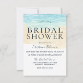 Invitation Fête des mariées de plage simple et moderne Waterc (Devant)