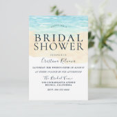 Invitation Fête des mariées de plage simple et moderne Waterc (Debout devant)