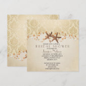 Invitation Fête des mariées de plage Starfish (Devant / Derrière)