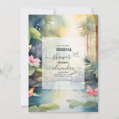 Invitation Fête des mariées de plage Tropical Palm Trees (Devant)