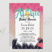 Invitation Fête des mariées de plage Tropical Pineappy Palm T (Devant / Derrière)