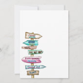 Invitation Fête des mariées de plage tropicale Aloha Hawaii (Dos)