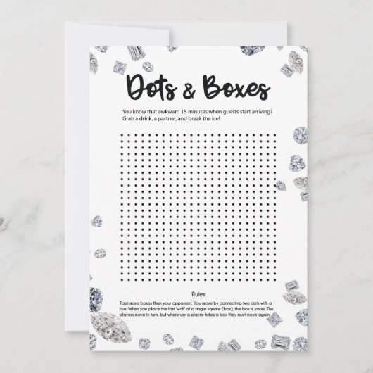 Invitation Fête des mariées de points et boîtes Jeu de briseu (Devant)