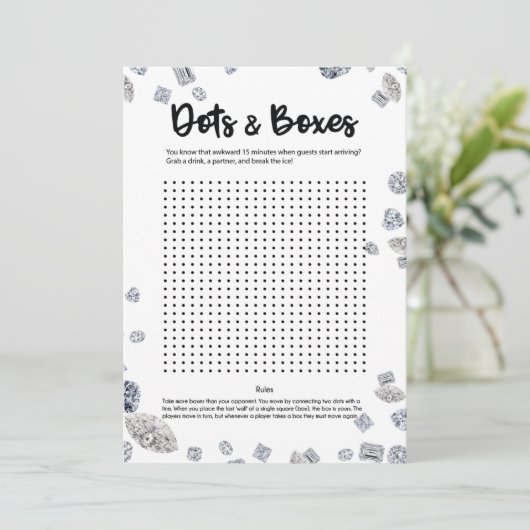 Invitation Fête des mariées de points et boîtes Jeu de briseu (Debout devant)