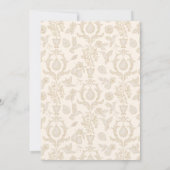 Invitation Fête des mariées de poire parfaite | France Damask (Dos)