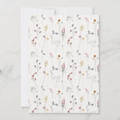 Invitation Fête des mariées de poitrine rose Fleur sauvage (Dos)