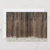 Invitation Fête des mariées de pot floral Rustique Blue Hydra (Dos)