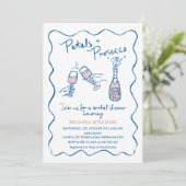 Invitation Fête des mariées de poursuites contre les pétales (Debout devant)