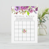 Invitation Fête des mariées de printemps Aquarelle Floral Bin (Debout devant)