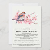 Invitation Fête des mariées de printemps de fleurs de cerisie (Devant)