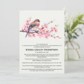 Invitation Fête des mariées de printemps de fleurs de cerisie (Debout devant)