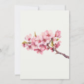 Invitation Fête des mariées de printemps de fleurs de cerisie (Dos)